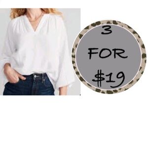 3/$19 Old Navy Split-Neck gauze Blouse tunic top